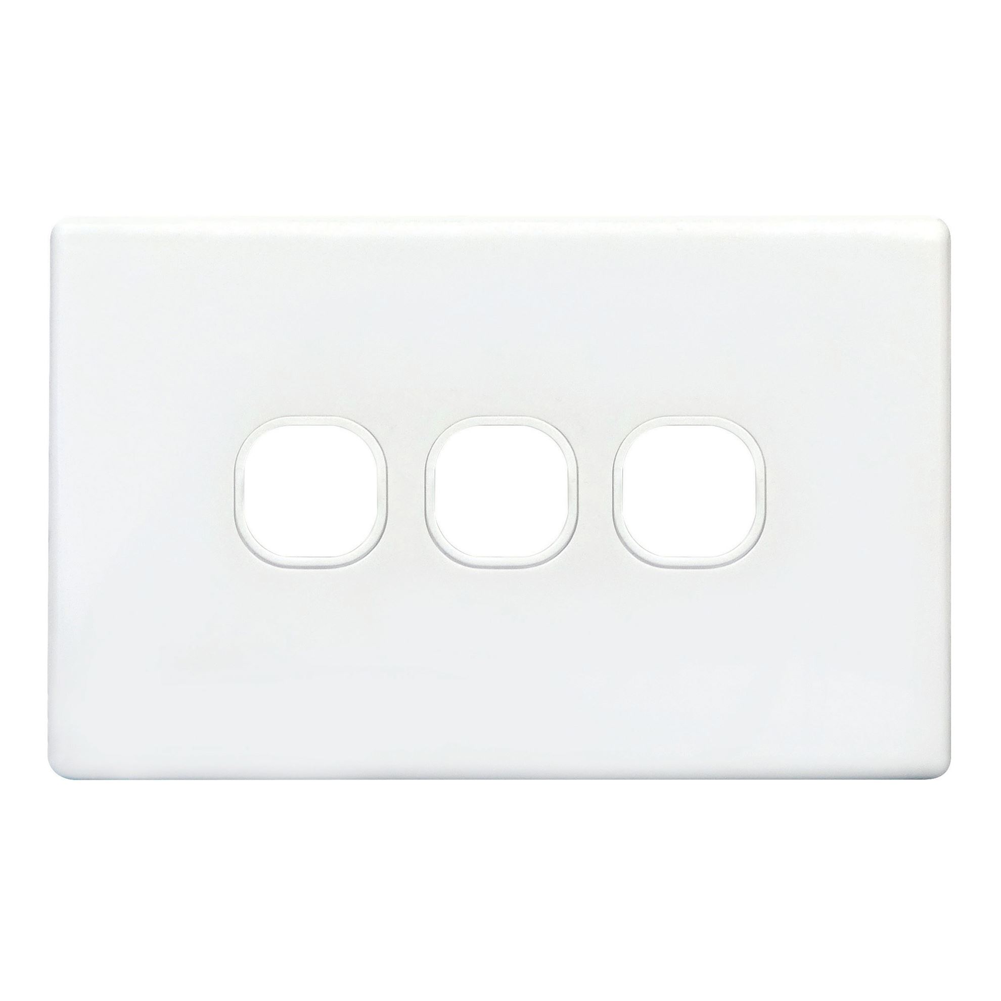 3Gang Grid & Cover Plate - White